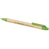 Шариковая ручка Berk из переработанного картона и кукурузного пластика, натуральный/зеленый