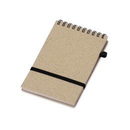 Блокнот B7 «Toledo S», бежевый + ручка шариковая «Pianta» из пшеничной соломы, бежевый