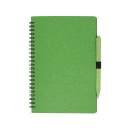 Блокнот А5 «Toledo M», зеленый + ручка шариковая «Pianta» из пшеничной соломы, зеленый