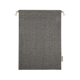 Большая подарочная сумка Pheebs объемом 4 л из хлопка плотностью 150 г/м2, черный