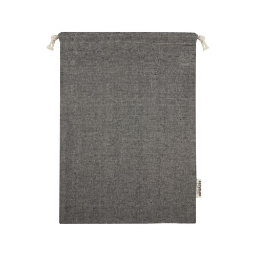 Большая подарочная сумка Pheebs объемом 4 л из хлопка плотностью 150 г/м2, черный