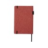 Блокнот Orin, формат А5, из переработанного ПЭТ, красный кирпичный
