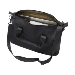 Спортивная сумка для ноутбука с диагональю экрана 15,6 дюйма Turner, изготовленная из переработанных материалов согласно стандарту GRS - сплошной черный