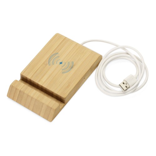 Подарочный набор с БЗУ и внешним аккумулятором «Bamboo Set», натуральный