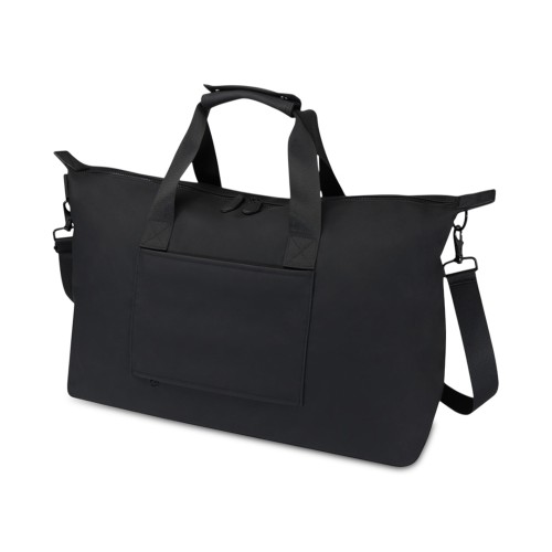 Спортивная сумка для ноутбука с диагональю экрана 15,6 дюйма Turner, изготовленная из переработанных материалов согласно стандарту GRS - сплошной черный