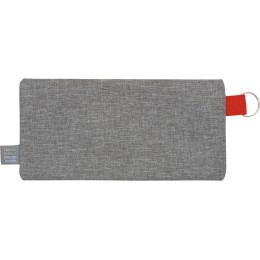 Универсальный пенал из переработанного полиэстера RPET "Holder", серый/красный