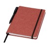 Блокнот Orin, формат А5, из переработанного ПЭТ, красный кирпичный