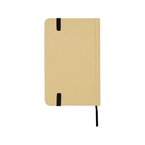 Reed блокнот формата А6 из переработанного материала в твердой обложке с простыми страницами - сплошной черный