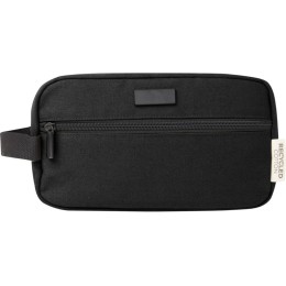 Косметичка Joey из холста, переработанного по стандарту GRS, объемом 3,5 л, сплошной черный
