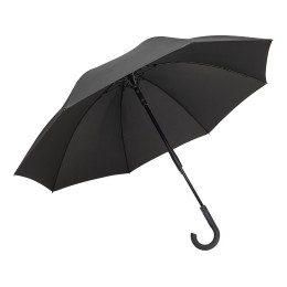 Зонт-трость 7915 Carbon» с куполом из переработанного пластика, полуавтомат, черный