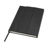 Блокнот Alejandra формата А5 с твердой обложкой из переработанной кожи - сплошной черный