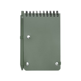 Блокнот Thalaasa формата А6 в твердой обложке из океанического пластика с шариковой ручкой - Зеленый яркий