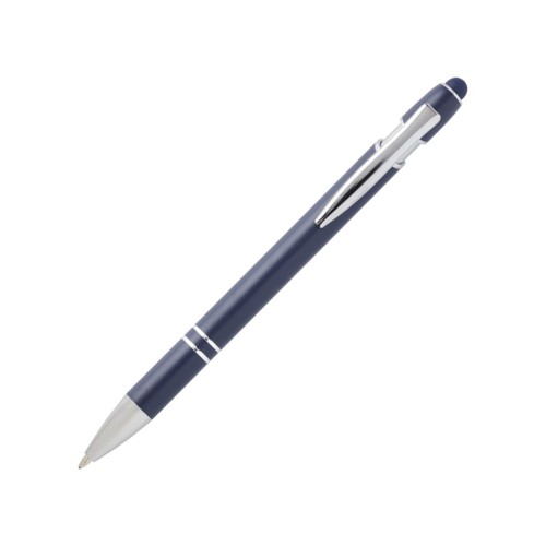 Kish шариковая ручка с серебристой отделкой - Темно - синий (черные чернила)