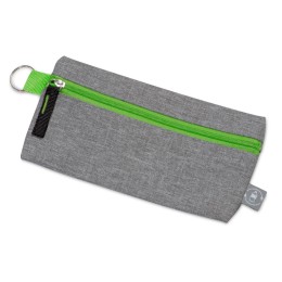Универсальный пенал из переработанного полиэстера RPET "Holder", серый/зеленый