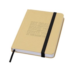 Reed блокнот формата А6 из переработанного материала в твердой обложке с простыми страницами - сплошной черный