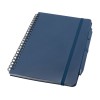 Блокнот Thalaasa формата А5 в твердой обложке из океанического пластика с шариковой ручкой - Синий