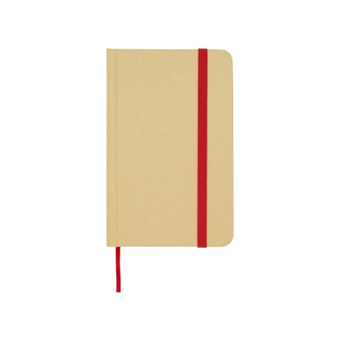 Reed блокнот формата А6 из переработанного материала в твердой обложке с простыми страницами - Красный