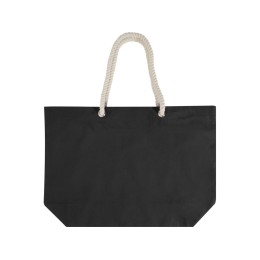 Florida пляжная эко-сумка из переработанного материала, сертифицированного по стандарту GRS, плотностью 270 г/м² 18L - сплошной черный / сплошной черный