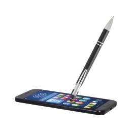 Kish шариковая ручка с серебристой отделкой - сплошной черный (черные чернила)