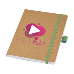 Блокнот Berk формата из переработанной бумаги, зеленый