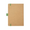 Блокнот Berk формата из переработанной бумаги, зеленый