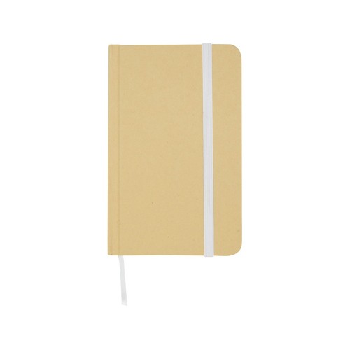 Reed блокнот формата А6 из переработанного материала в твердой обложке с простыми страницами - Белый