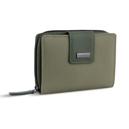 Кошелёк женский BUGATTI СИНА | SINA, зеленый, воловья кожа/полиэстер, 13,7х3х9,5 см