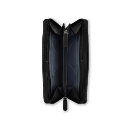 Кошелёк женский BUGATTI БАНДА | BANDA, с защитой данных RFID, чёрный, кожа козы/полиэстер, 18,5х2х10 см