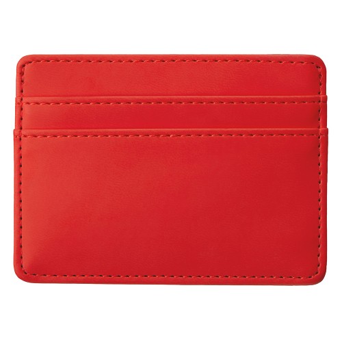 Картхолдер для двух карт и наличных денег с зажимом "Crave", красный