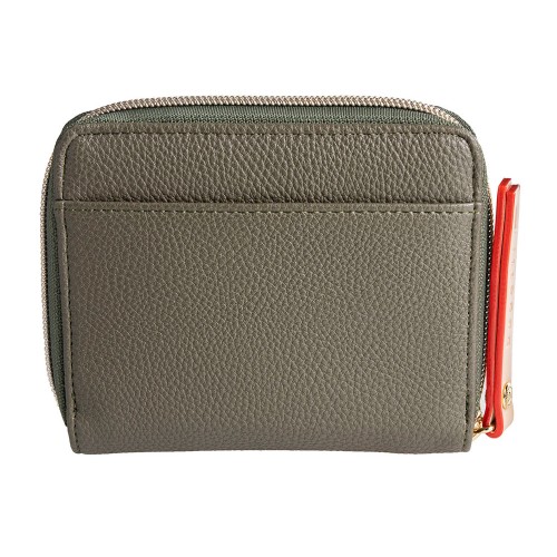 Кошелёк женский BUGATTI ЭЛЛА | ELLA, оливковый, полиуретан, 12х3х10 см