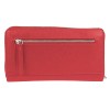 Кошелёк женский BUGATTI ЛИНДА | LINDA, на молнии, красный, натуральная воловья кожа, 19,2х2,5х10,5 см