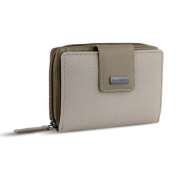 Кошелёк женский BUGATTI СИНА | SINA, бежевый, воловья кожа/полиэстер, 13,7х3х9,5 см