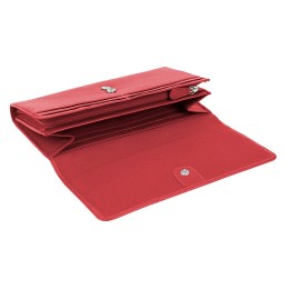 Кошелёк женский BUGATTI ЛИНДА | LINDA, красный, натуральная воловья кожа, 19х3х10 см