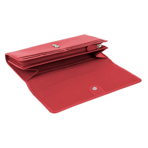 Кошелёк женский BUGATTI ЛИНДА | LINDA, красный, натуральная воловья кожа, 19х3х10 см