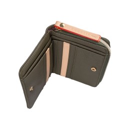Кошелёк женский BUGATTI ЭЛЛА | ELLA, оливковый, полиуретан, 12х3х10 см