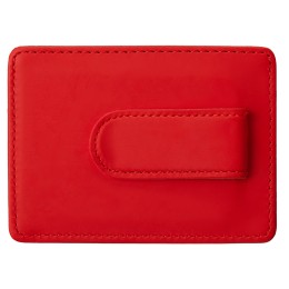 Картхолдер для двух карт и наличных денег с зажимом "Crave", красный