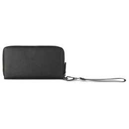 Кошелёк женский BUGATTI ЭЛЬЗА | ELSA, с защитой данных RFID, чёрный, воловья кожа/полиэстер, 19х3х10,5 см