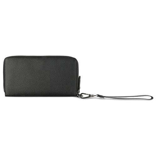 Кошелёк женский BUGATTI ЭЛЬЗА | ELSA, с защитой данных RFID, чёрный, воловья кожа/полиэстер, 19х3х10,5 см