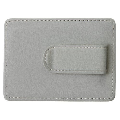 Картхолдер для двух карт и наличных денег с зажимом "Crave", светло-серый