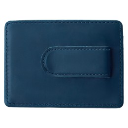 Картхолдер для двух карт и наличных денег с зажимом "Crave", темно-синий