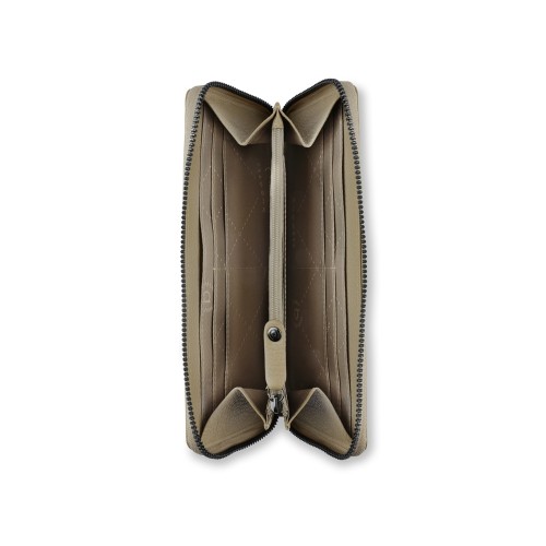 Кошелёк женский BUGATTI ЭЛЬЗА | ELSA, с защитой данных RFID, песочного цвета, воловья кожа/полиэстер, 18,7х2х10 см