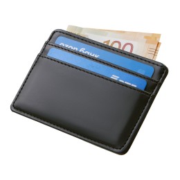 Картхолдер для двух карт и наличных денег с зажимом "Crave", черный