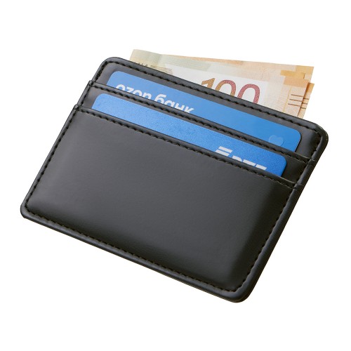 Картхолдер для двух карт и наличных денег с зажимом "Crave", черный