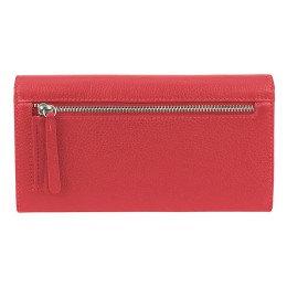 Кошелёк женский BUGATTI ЛИНДА | LINDA, красный, натуральная воловья кожа, 19х3х10 см
