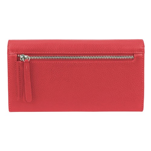 Кошелёк женский BUGATTI ЛИНДА | LINDA, красный, натуральная воловья кожа, 19х3х10 см