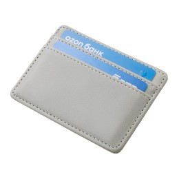 Картхолдер для двух карт и наличных денег с зажимом "Crave", светло-серый