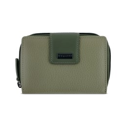 Кошелёк женский BUGATTI СИНА | SINA, зеленый, воловья кожа/полиэстер, 13,7х3х9,5 см