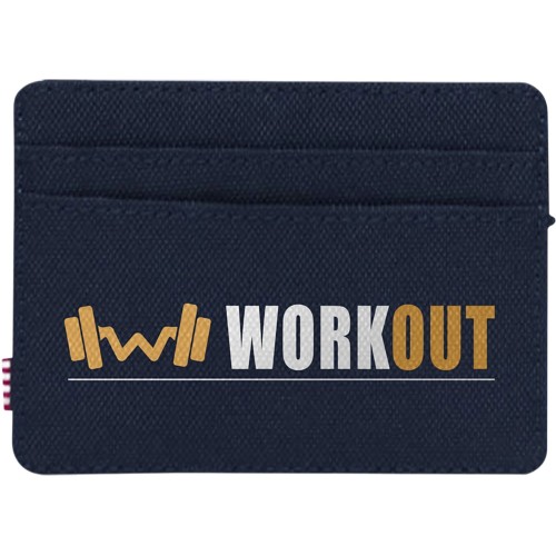 Herschel Charlie держатель для карт с RFID-защитой из переработанного материала - темно - синий navy