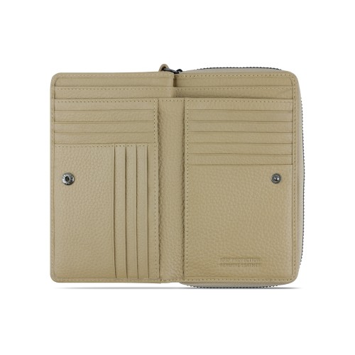 Кошелёк женский BUGATTI ЭЛЬЗА | ELSA, с защитой данных RFID, песочного цвета, воловья кожа/полиэстер, 15,5х3х9,5 см