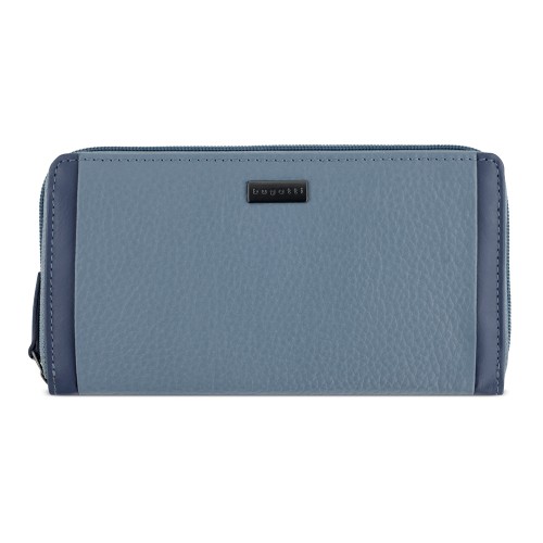 Кошелёк женский BUGATTI СИНА | SINA, голубой, воловья кожа/полиэстер, 19х3х11 см